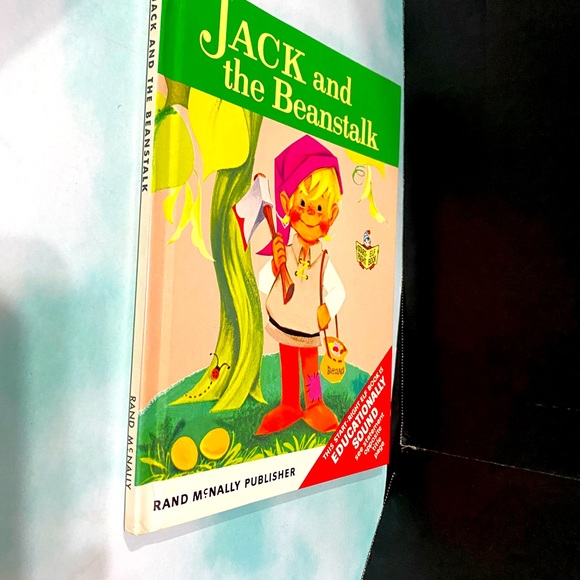FAIRY TALE VINTAGE 60s JACK AND THE BEANSTALK HARDCOVER RETOLD ENGLISH STORYBOOK - Picture 3 of 15